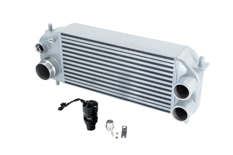 Turbosmart Horizontal Flow Intercooler - 19.5 x 9.5 x 4.5 in Tall Core - 2.75 in Inlets - 3 in Outlet - VTA Blow Off Valve - Silver