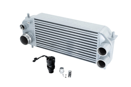 Turbosmart Horizontal Flow Intercooler - 19.5 x 9.5 x 4.5 in Tall Core - 2.75 in Inlets - 3 in Outlet - VTA Blow Off Valve - Silver