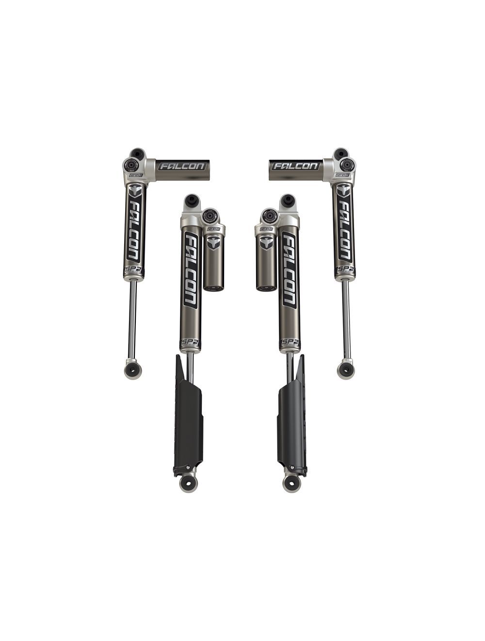 Teraflex Falcon SP2 3.1 Single Adjustable Monotube Aluminum PIggyback Shock Kit - 2.3 in OD - Jeep Wrangler JL 2007-25 11-02-31-400-200