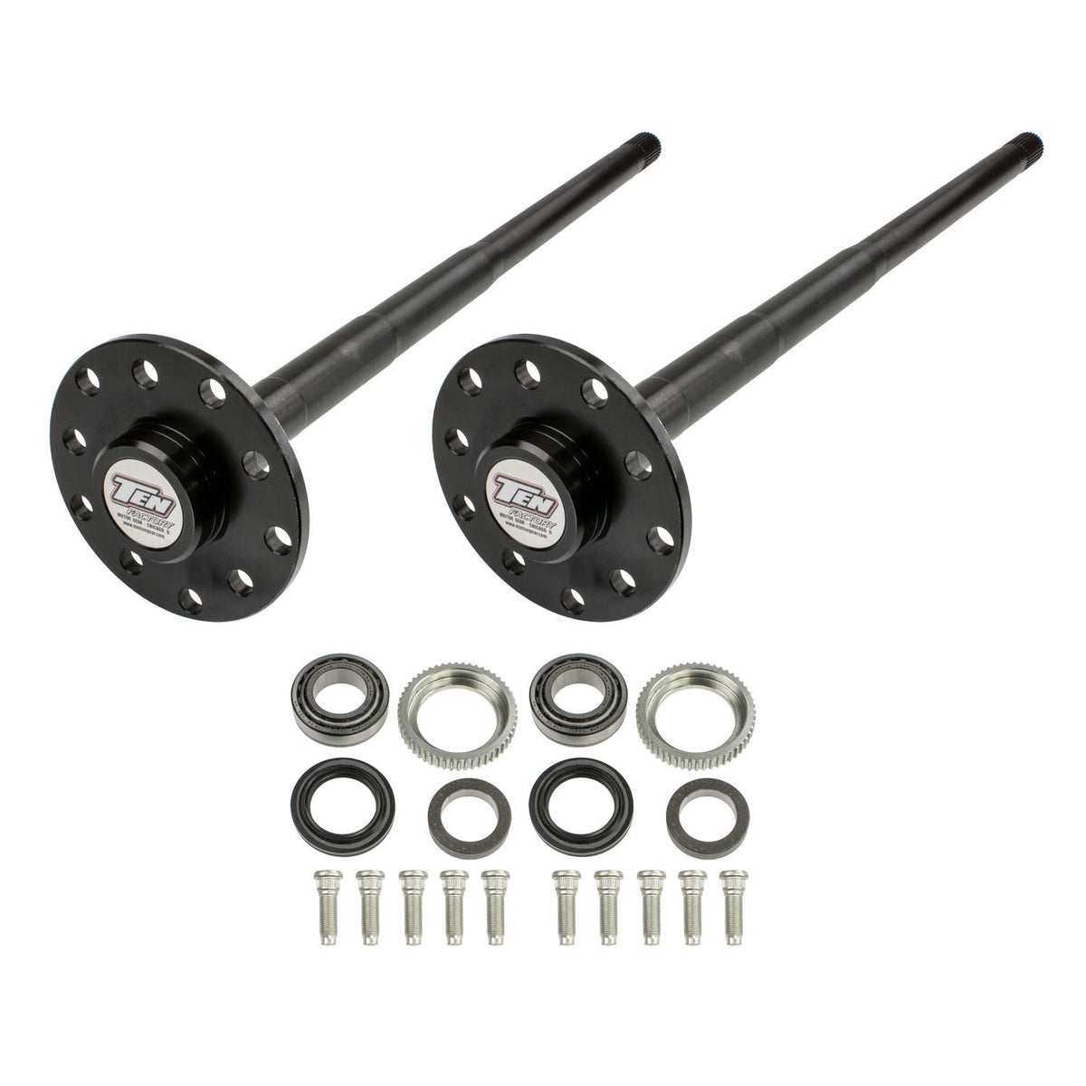 TEN Factory Performance Dana 44 Rear Axle Kit - 35 Spline - Black Oxide - Jeep Wrangler JK 2007-18