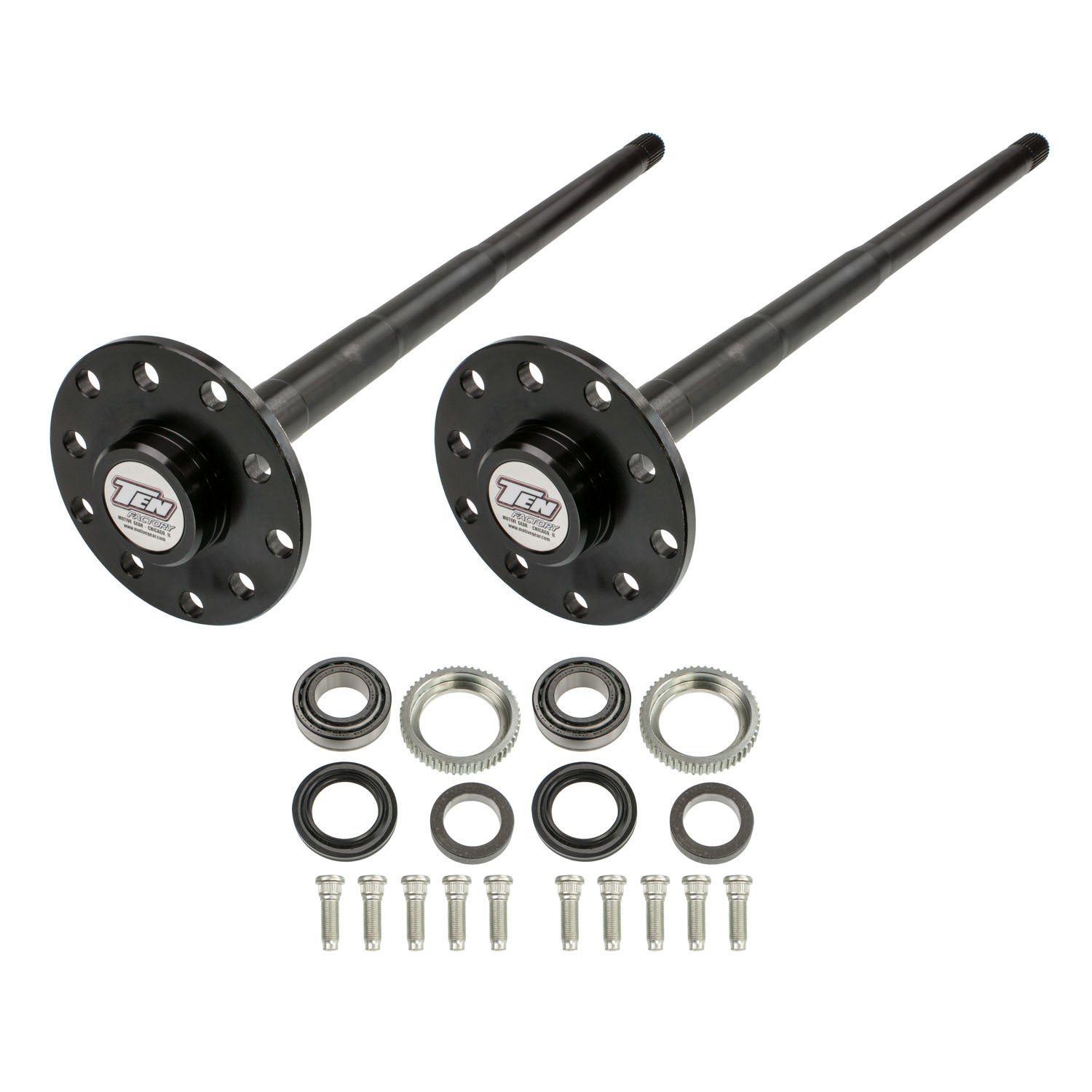 TEN Factory Performance Dana 44 Rear Axle Kit - 35 Spline - Black Oxide - Jeep Wrangler JK 2007-18