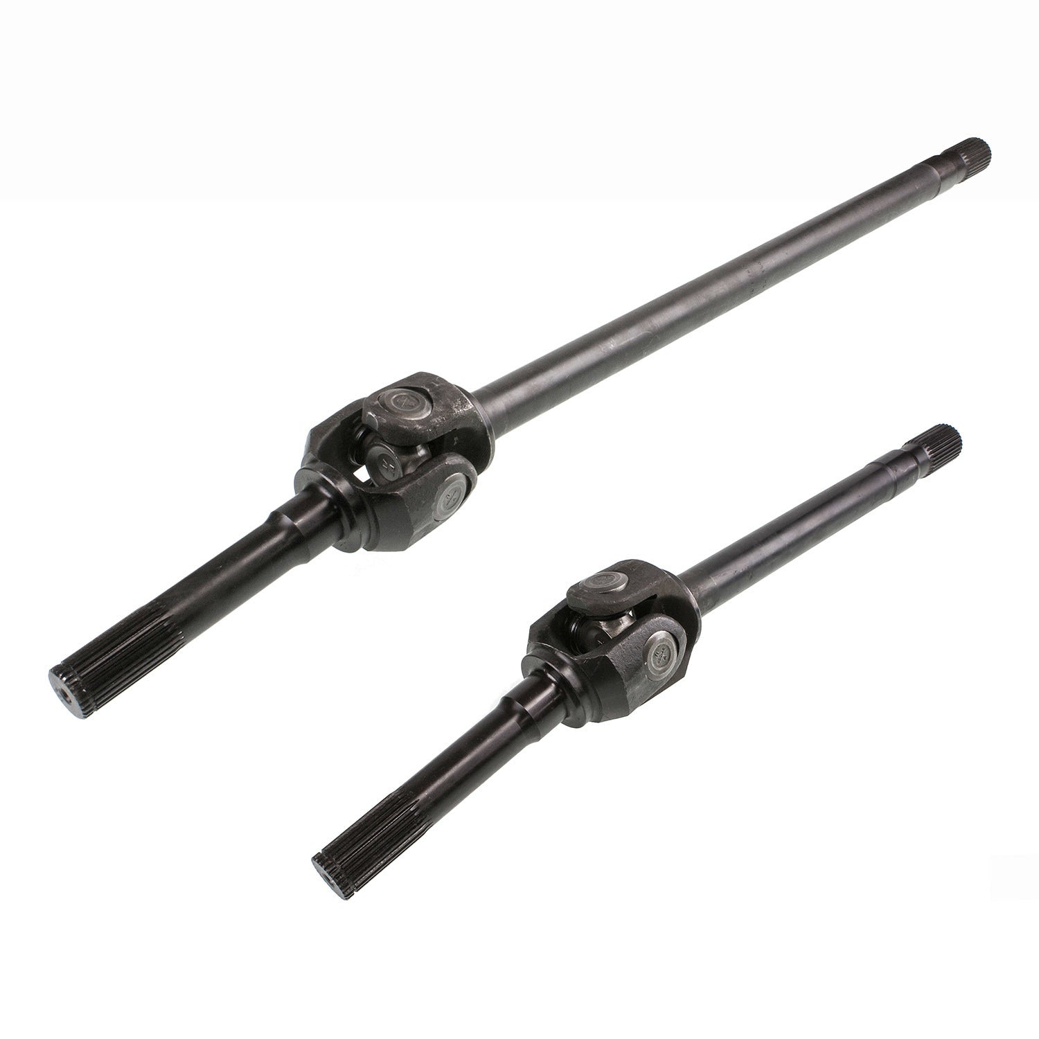 TEN Factory Dana 44 Axle Shaft - 46.07 and 28.44 in Long - 30 Spline - 19 Spline Drive Flange - 9.94 in Outer Length - Black Oxide - GM Fullsize SUV / Truck 1973-78