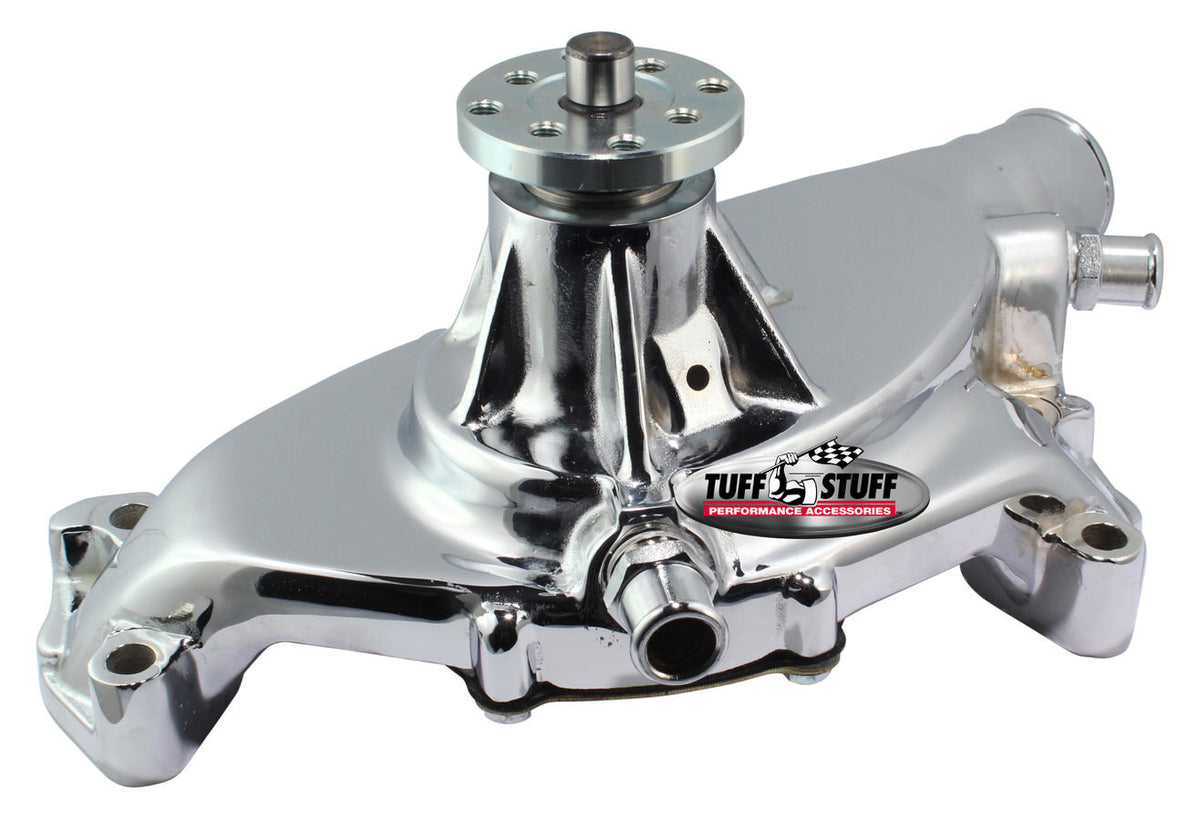 Tuff-Stuff SuperCool Aluminum Water Pump - Short Design - Chrome -  Big Block Chevy