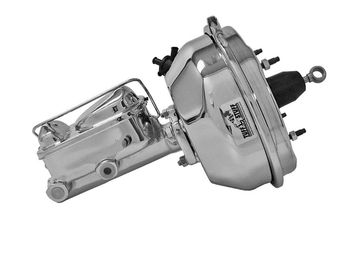 Tuff-Stuff Brake Booster / Master Cylinder - 8 in OD - 1.063 in Bore - Chrome - Mopar A-Body / B-Body / E-Body 1964-74