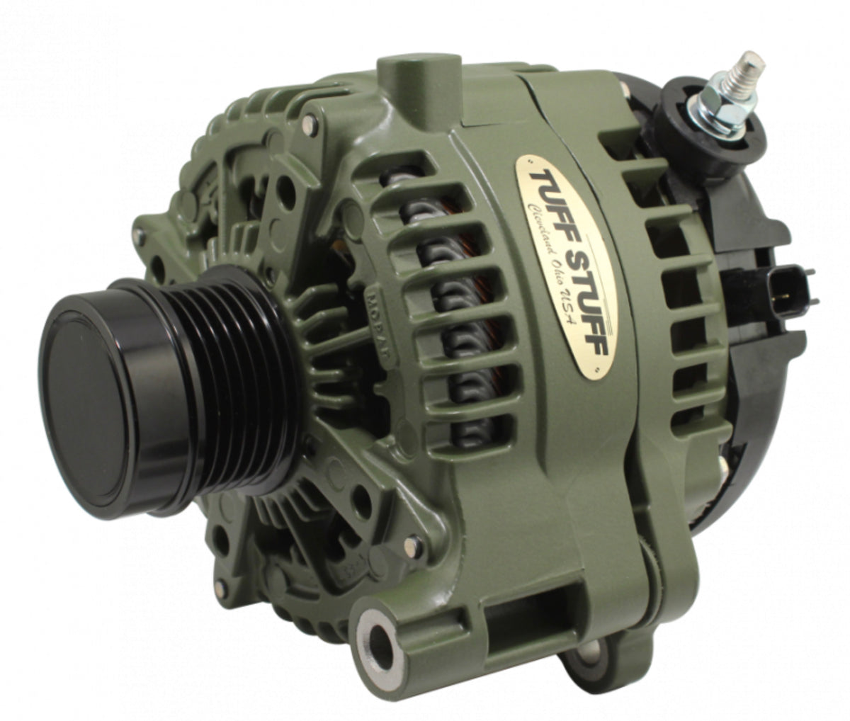 Tuff-Stuff Alternator -12V - 240 amp - 6-Rib Serpentine Pulley - Army Green - Jeep Gladiator 2020-22/ Wrangler JL / JT 2018-22