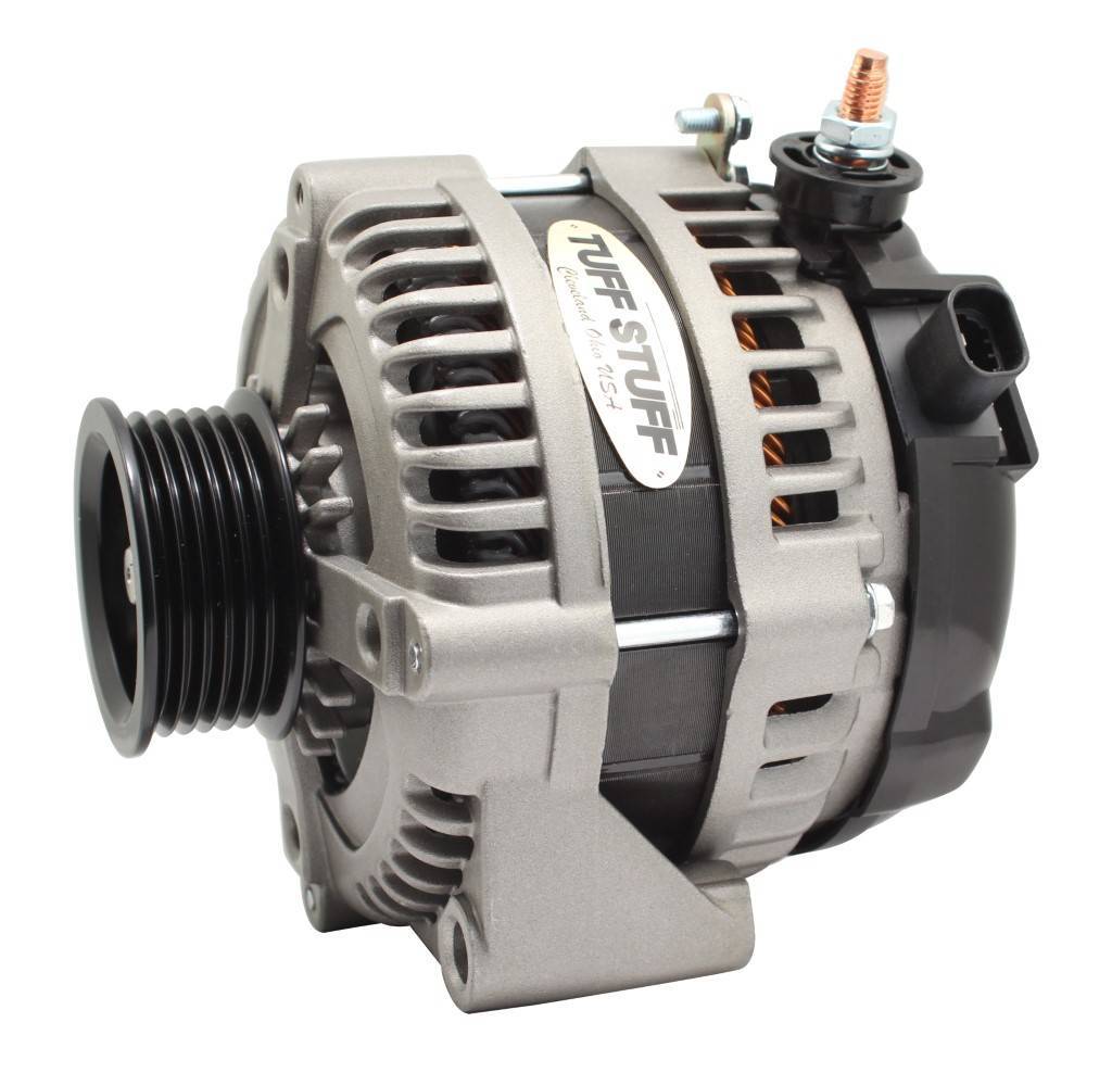 Tuff-Stuff Factory Cast PLUS 1-Wire GM Alternator - 6-Rib Serpentine Pulley