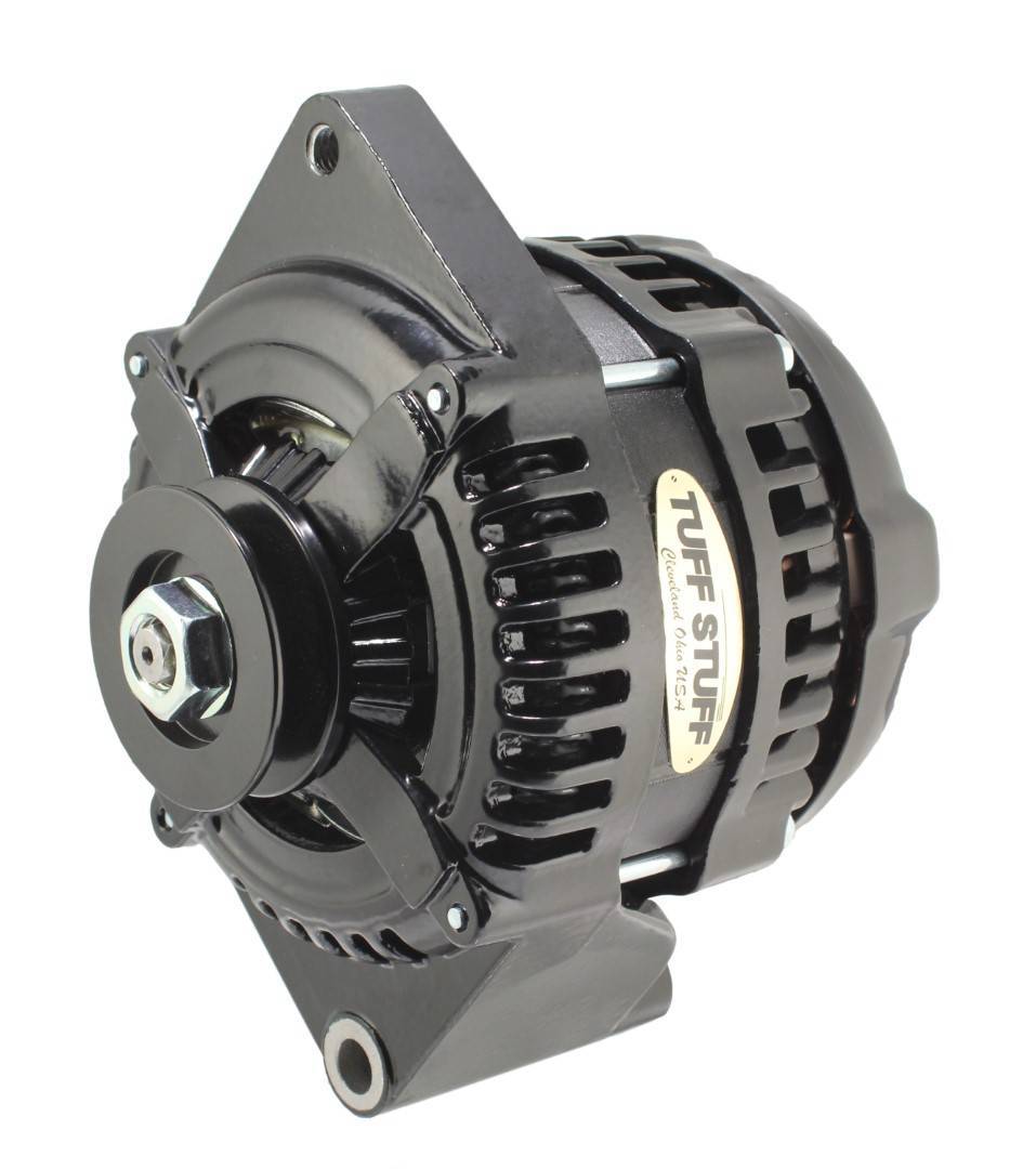 Tuff-Stuff 225 MAX AMP 1-Wire Alternator w/ Single V-Belt Pulley - Black - Ford