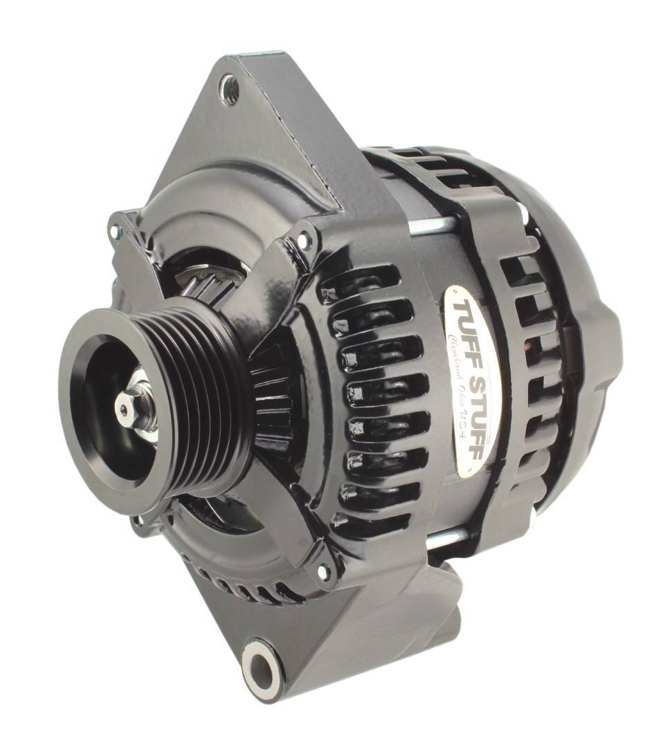 Tuff-Stuff 225 MAX AMP 1-Wire Alternator w/ 6-Rib Serpentine Pulley - Black - Ford