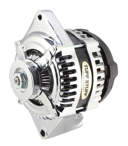 Tuff-Stuff 225 MAX AMP 1-Wire Alternator w/ Single V-Belt Pulley - Chrome - Ford