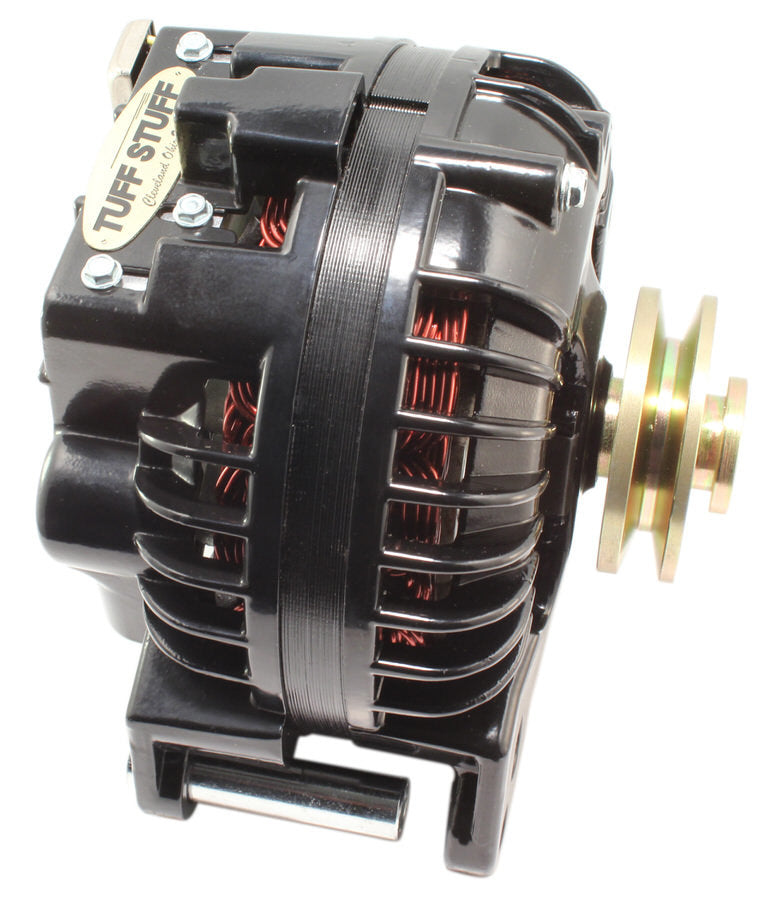 Tuff-Stuff 130 MAX AMP 1-Wire Alternator w/ Single V-Belt Pulley - Black - Mopar