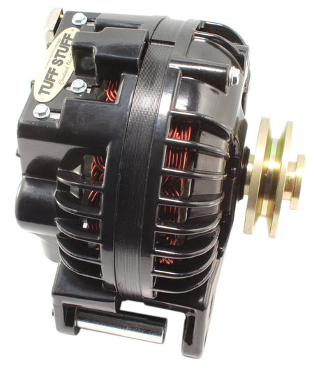 Tuff-Stuff 130 MAX AMP 1-Wire Alternator w/ Single V-Belt Pulley - Black - Mopar