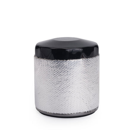 Thermo-Tec Oil Filter Heat Shield - 4 in Tall - 12 in Long - Silver (Set of 4)