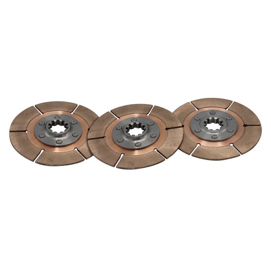 Tilton Full Circle 6-Rivet Clutch - 5.5 in Diameter - 1-1/4 in x 29 Spline (Set of 3)