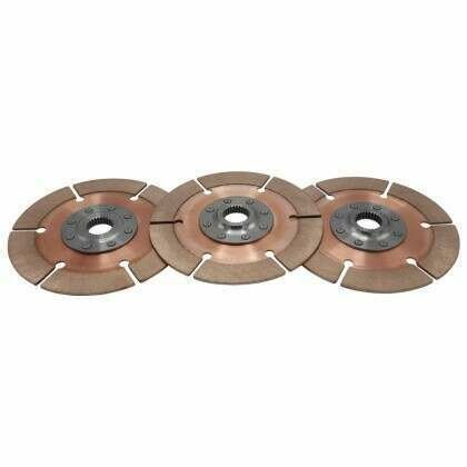 Tilton Full Circle 8-Rivet 1-1/4 in x 29 Spline Clutch Disc - 7.25 in Diameter - 1-1/4 in x 29 Spline (Set of 3)