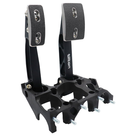Tilton 600-Series Brake / Clutch Pedal Assembly - Reverse Swinging Floor Mount - Black