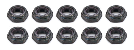 Ti22 Locking Half Nut - 1/2-20 in Thread - Hex Head - Nylon Insert - Black Oxide (Set of 10)
