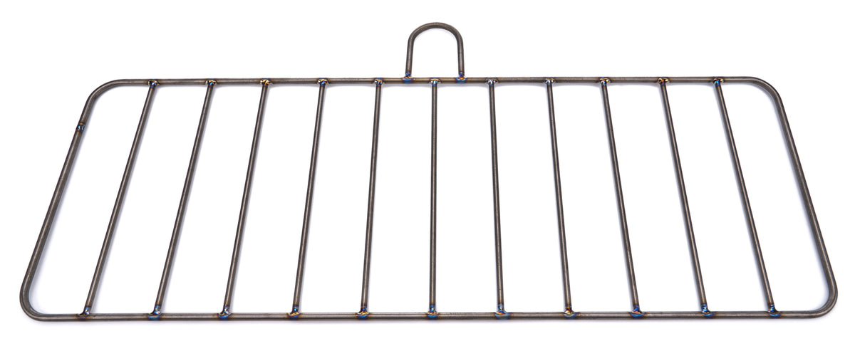 Ti22 27 x 9 in Sprint Car Titanium Rock Screen - 2 in Wide Slots - Titanium - Tall Chassis