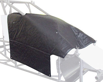 Ti22 Deluxe Sprint Car Hood Blanket w/ Header Heat Shields - Black