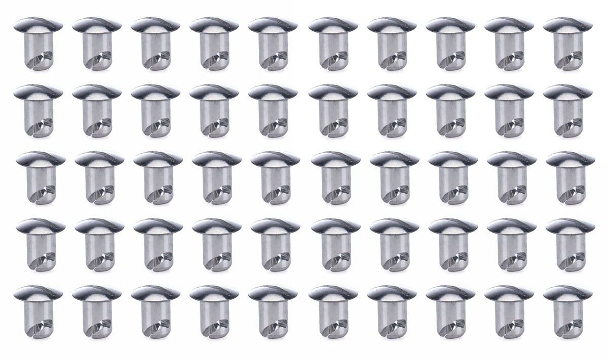 Ti22 Oval Head Aluminum Quick Turn Fastener - Slotted - 7/16 x 0.450 in Body (Set of 50)