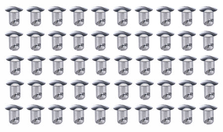 Ti22 Oval Head Aluminum Quick Turn Fastener - Slotted - 7/16 x 0.450 in Body (Set of 50)