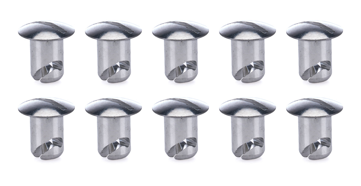 Ti22 Oval Head Aluminum Quick Turn Fastener - Slotted - 7/16 x 0.450 in Body (Set of 10)