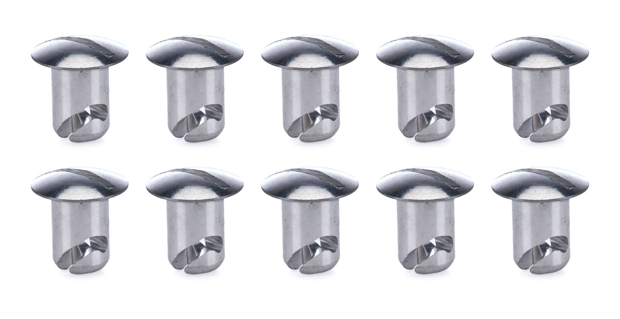 Ti22 Oval Head Aluminum Quick Turn Fastener - Slotted - 7/16 x 0.450 in Body (Set of 10)