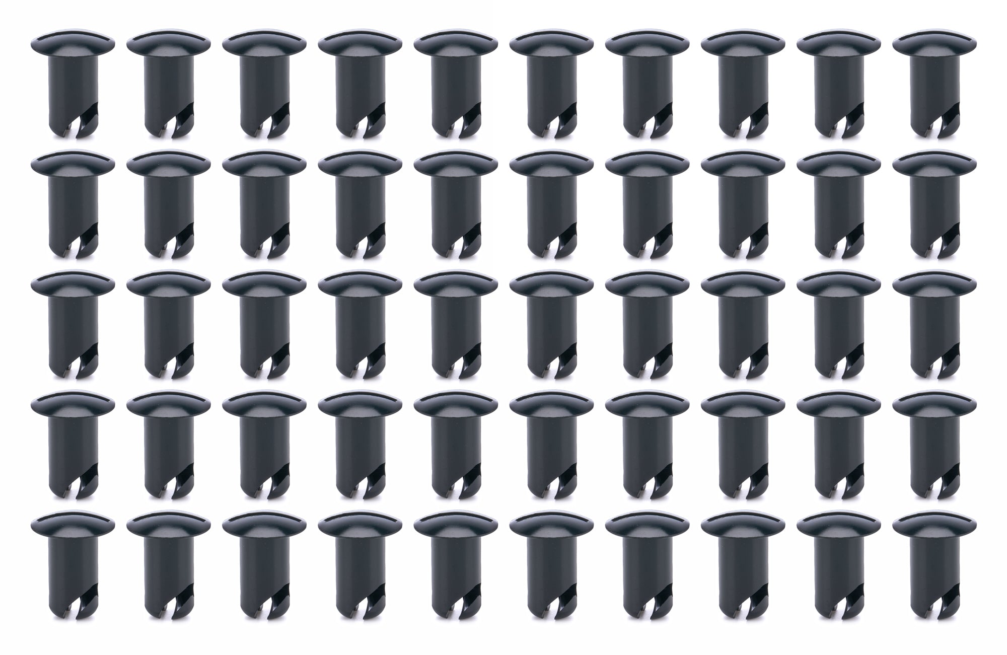 Ti22 Oval Head Aluminum Quick Turn Fastener - Slotted - 7/16 x 0.600 in Body - Black (Set of 50)
