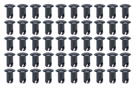 Ti22 Oval Head Aluminum Quick Turn Fastener - Slotted - 7/16 x 0.600 in Body - Black (Set of 50)