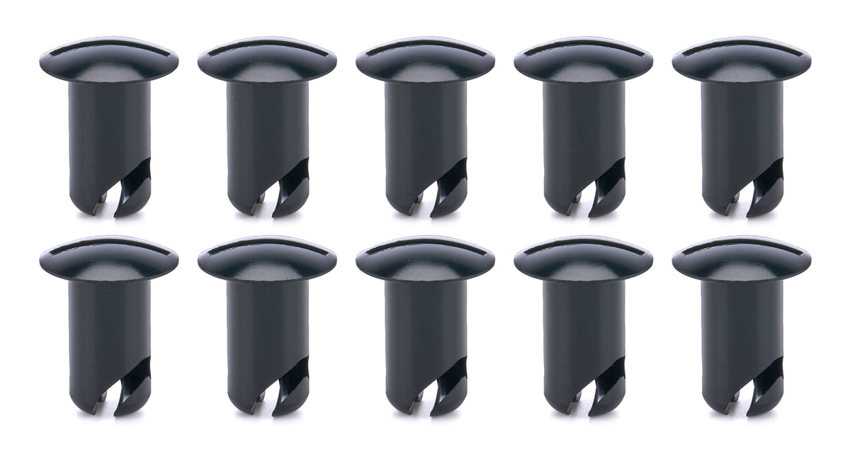 Ti22 Oval Head Aluminum Quick Turn Fastener - Slotted - 7/16 x 0.600 in Body - Black (Set of 10)