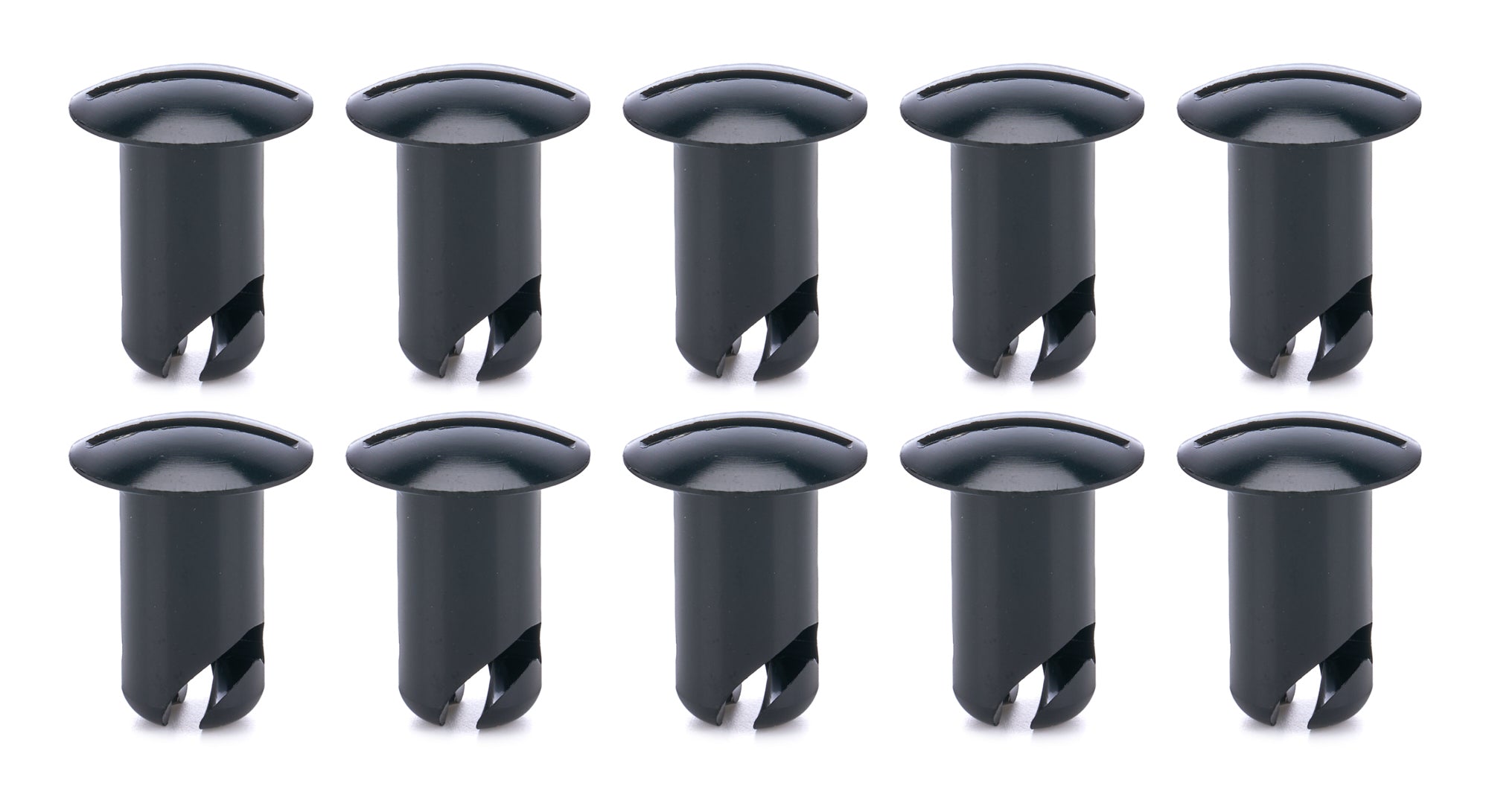 Ti22 Oval Head Aluminum Quick Turn Fastener - Slotted - 7/16 x 0.600 in Body - Black (Set of 10)