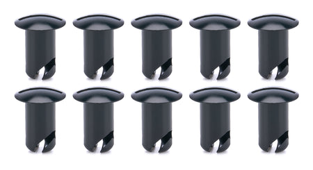 Ti22 Oval Head Aluminum Quick Turn Fastener - Slotted - 7/16 x 0.600 in Body - Black (Set of 10)