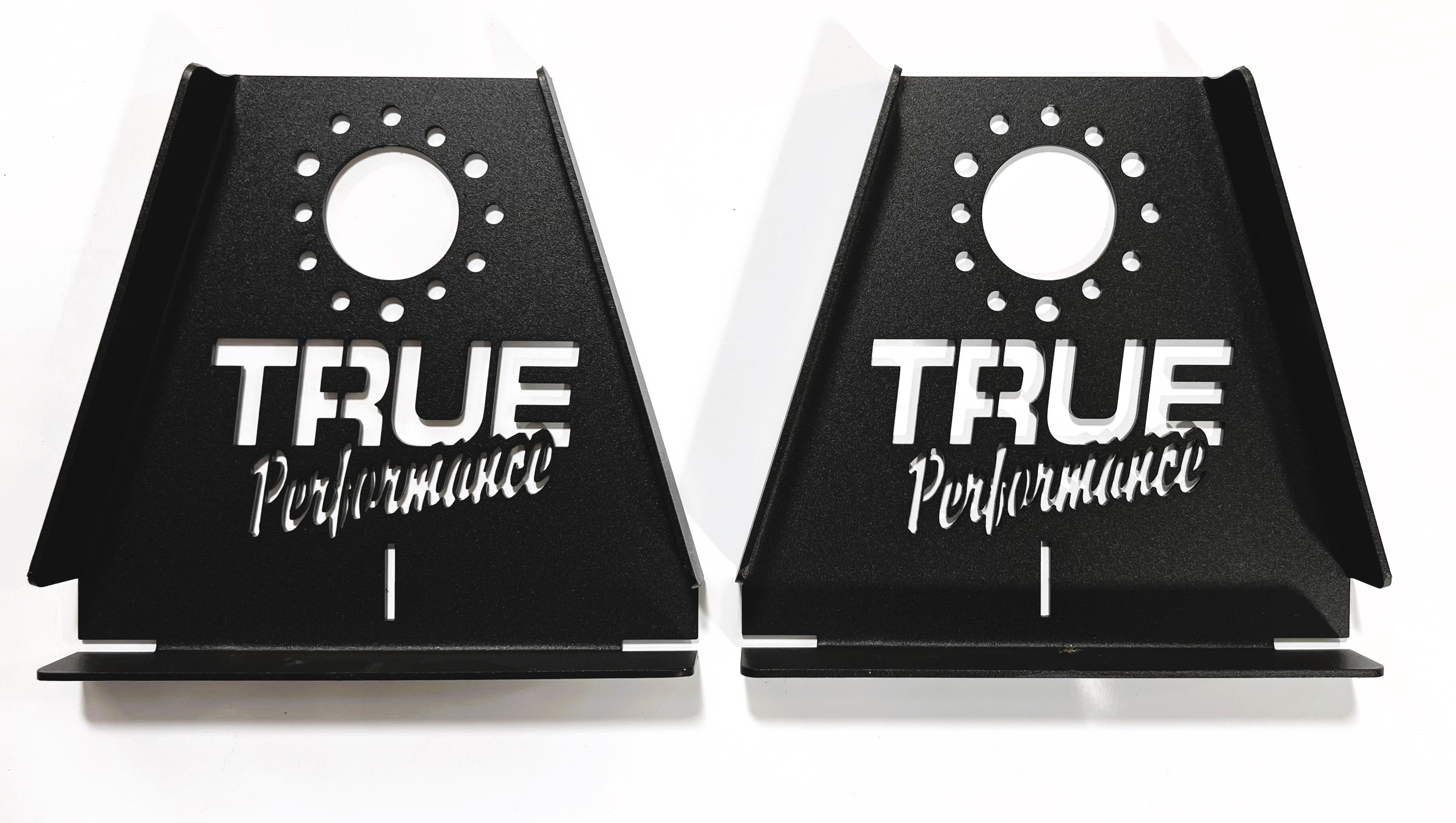 True Force Steel Toe-In Plates - Black - Mini Wedge / Go-Kart / Racing Lawn Mower (Pair)