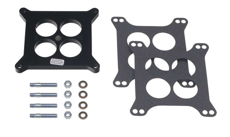 Trans-Dapt Phenolic Carburetor Spacer - 0.5 in Thick - 4 Hole Square Bore - Black