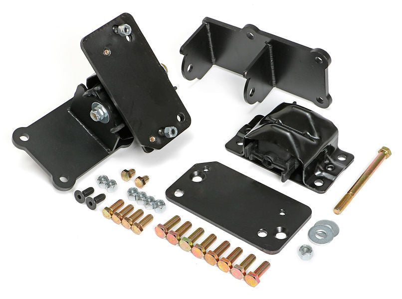 Trans-Dapt Motor Mount Adapter - Black - GM LS-Series - GM F-Body 1967-69 / GM X-Body 1968-74