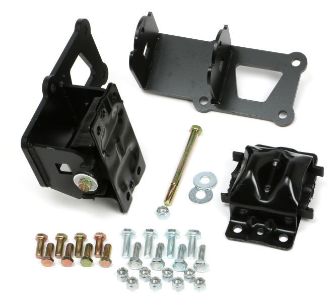 Trans-Dapt Motor Mount Adapter - Black - GM LS-Series - GM F-Body 1975-81