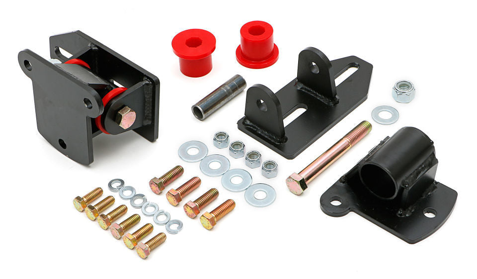 Trans-Dapt Motor Mount Adapter - Black - Small Block Chevy - Toyota Compact Truck 1979-95