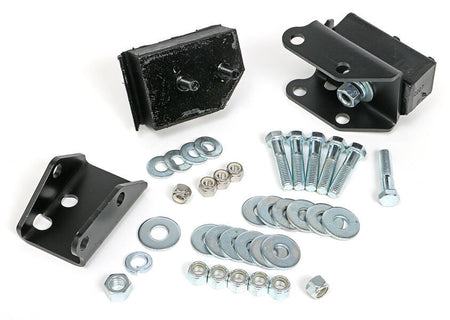 Trans-Dapt Motor Mount Adapter - Black - Small Block Mopar - Mopar B-Body 1963-65