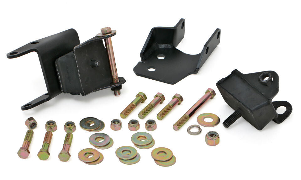 Trans-Dapt Motor Mount Adapter - Black - Small Block Mopar - Mopar B-Body 1966-72