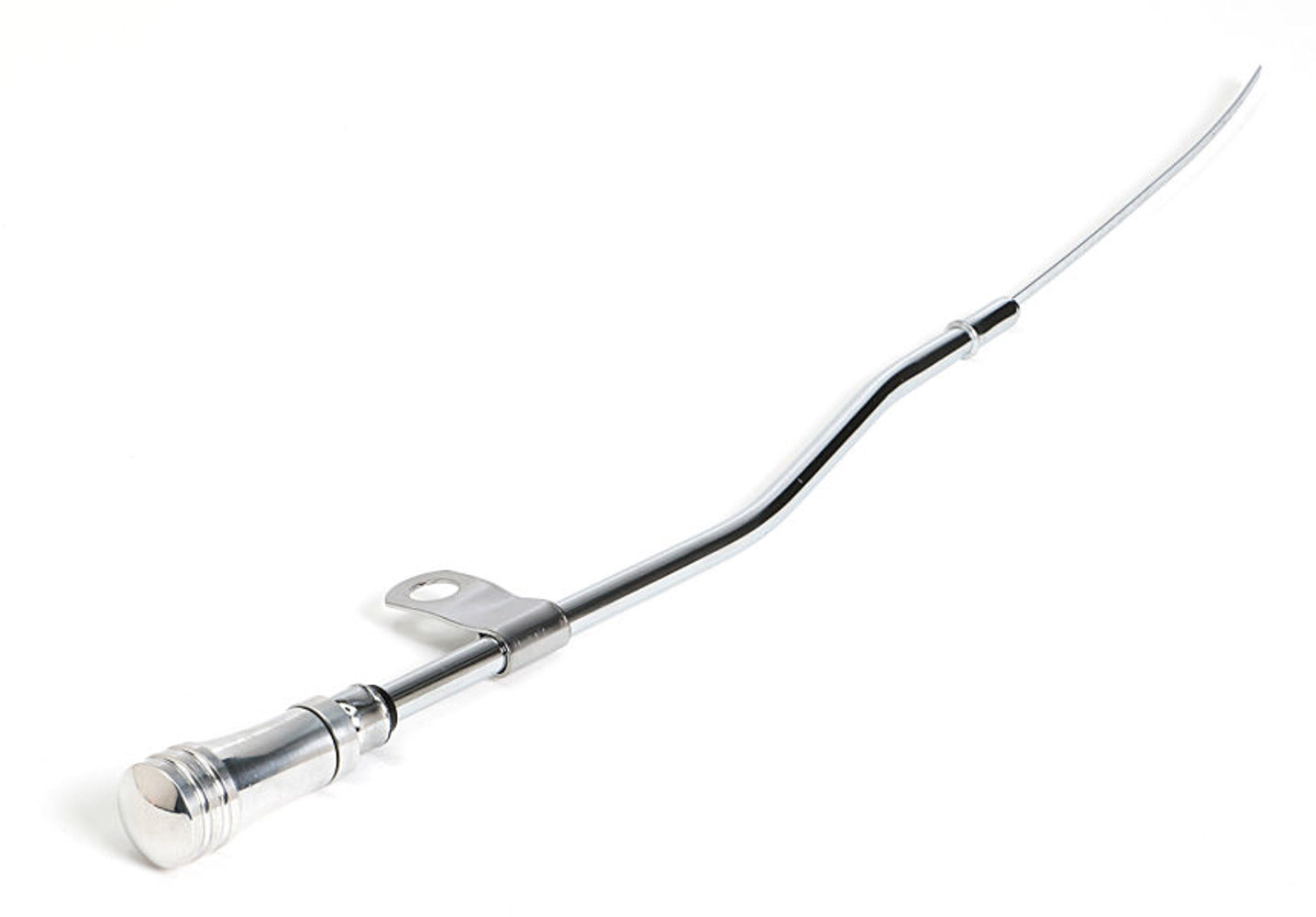 Trans-Dapt Block Mount Engine Oil Dipstick - Polished - Small Block Ford