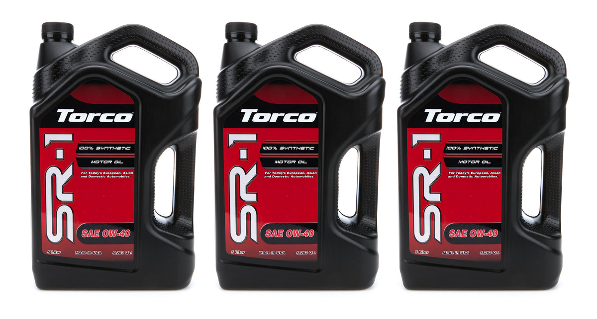 Torco SR-1 0W40 Synthetic Motor Oil - 5 L Bottle (Case of 3)