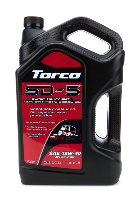 Torco SD-5 15W40 Synthetic Motor Oil - 5 L Jug