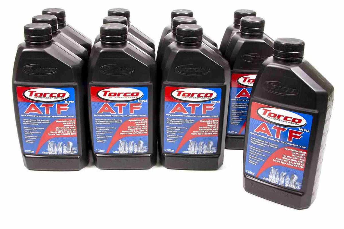 Torco HiVis Synthetic Automatic Transmission Fluid - 1 L Bottle (Case of 12)