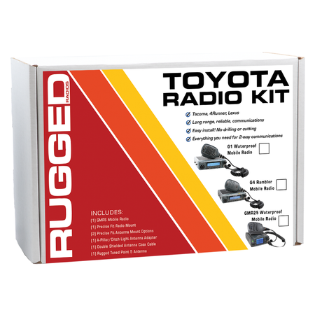Rugged Radios Toyota Tacoma / 4Runner / Sequoia / Lexus Two-Way GMRS Mobile Radio Kit - Rambler G4 TK3-G4