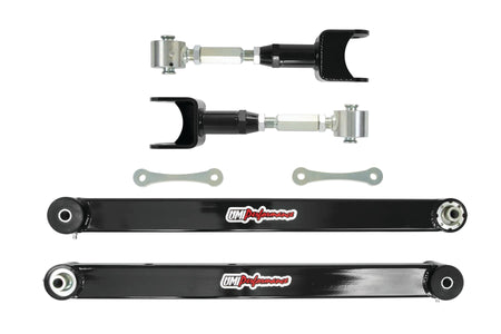 UMI Performance Control Arm Kit - Tubular Upper/Boxed Lower - Aluminum Bushings - Black - GM B-Body 1978-96