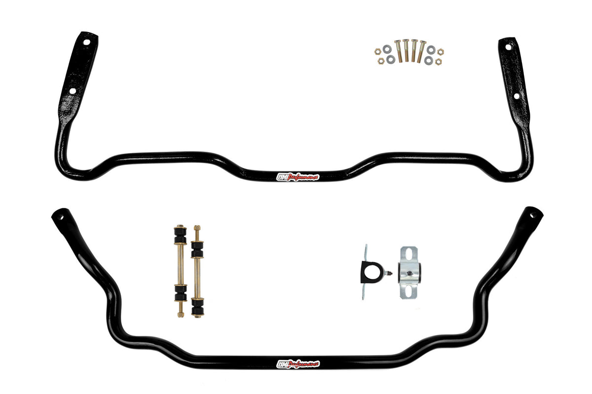UMI Performance Front / Rear Sway Bar Kit - 1.375 in Diameter Front / 1.125 in Diameter Rear - Black - GM B-Body 1978-96