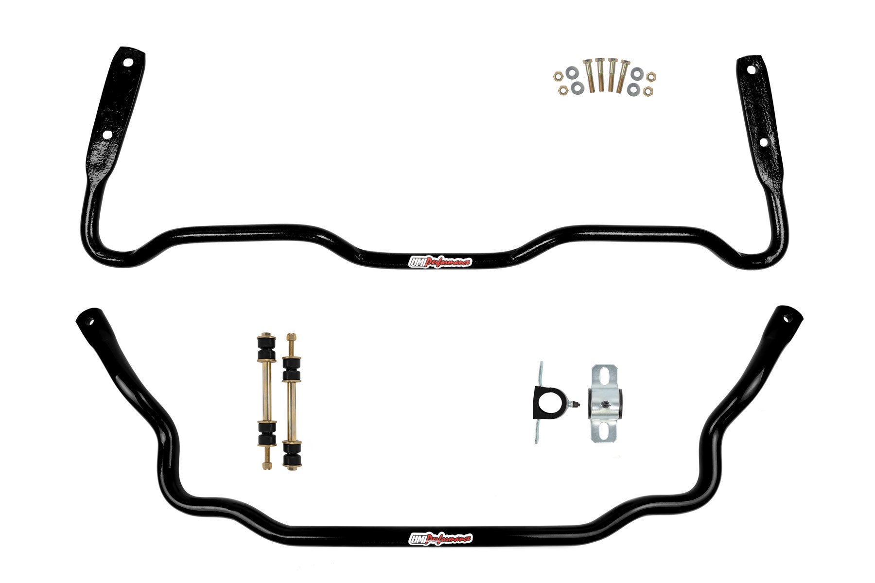 UMI Performance Front / Rear Sway Bar Kit - 1.375 in Diameter Front / 1.125 in Diameter Rear - Black - GM B-Body 1978-96