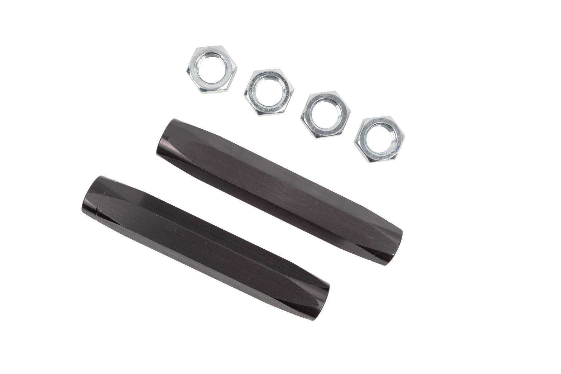 UMI Performance Aluminum Hex Tube Tie Rod Sleeve - 5/8-18 in Female Thread - Black - GM Fullsize Truck 1960-64 (Pair)