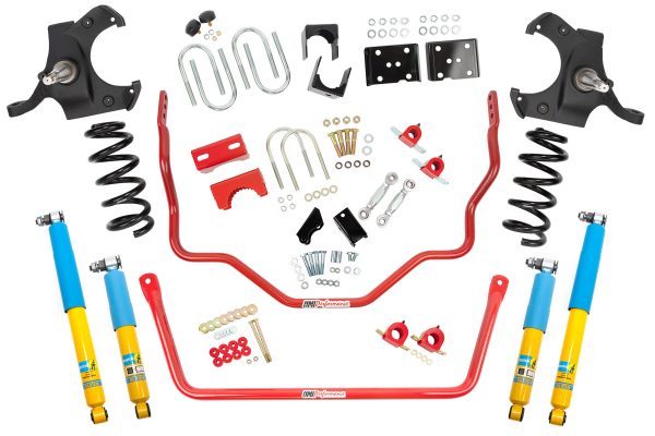 UMI Performance Stage 2 Lowering Kit - 4.5 in Front / 6 in Rear - GM Fullsize Truck 1973-87