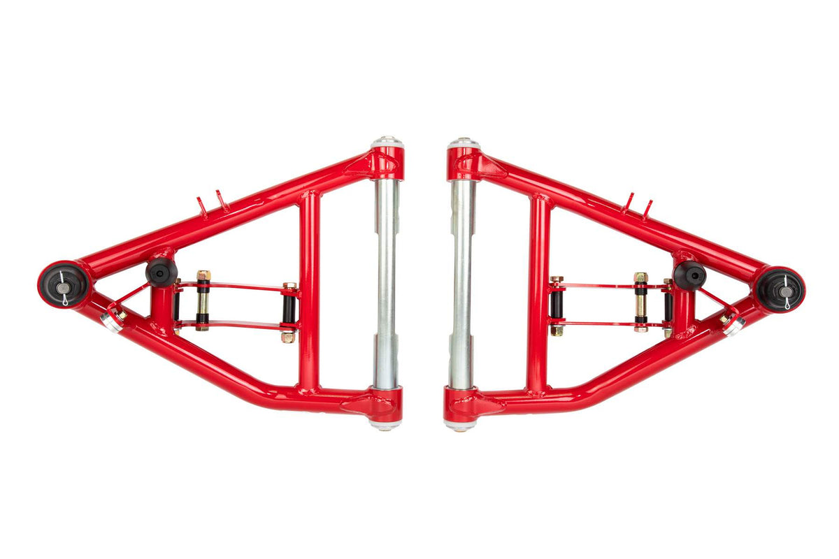 UMI Performance Cornermax Front Lower Control Arm Kit - Red - GM Fullsize Truck 1971-87
