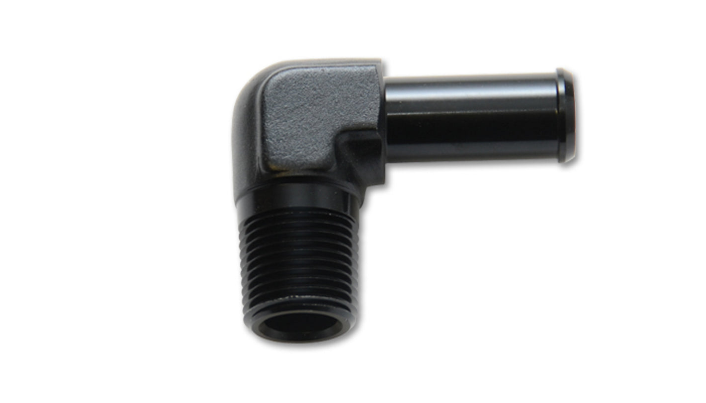 Vibrant Performance 90 Degree 1/8 in NPT Male to 5/16 in Hose Barb Fitting - Black